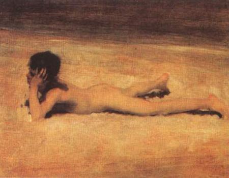John Singer Sargent Ragazzo nudo sulla spiaggia oil painting picture